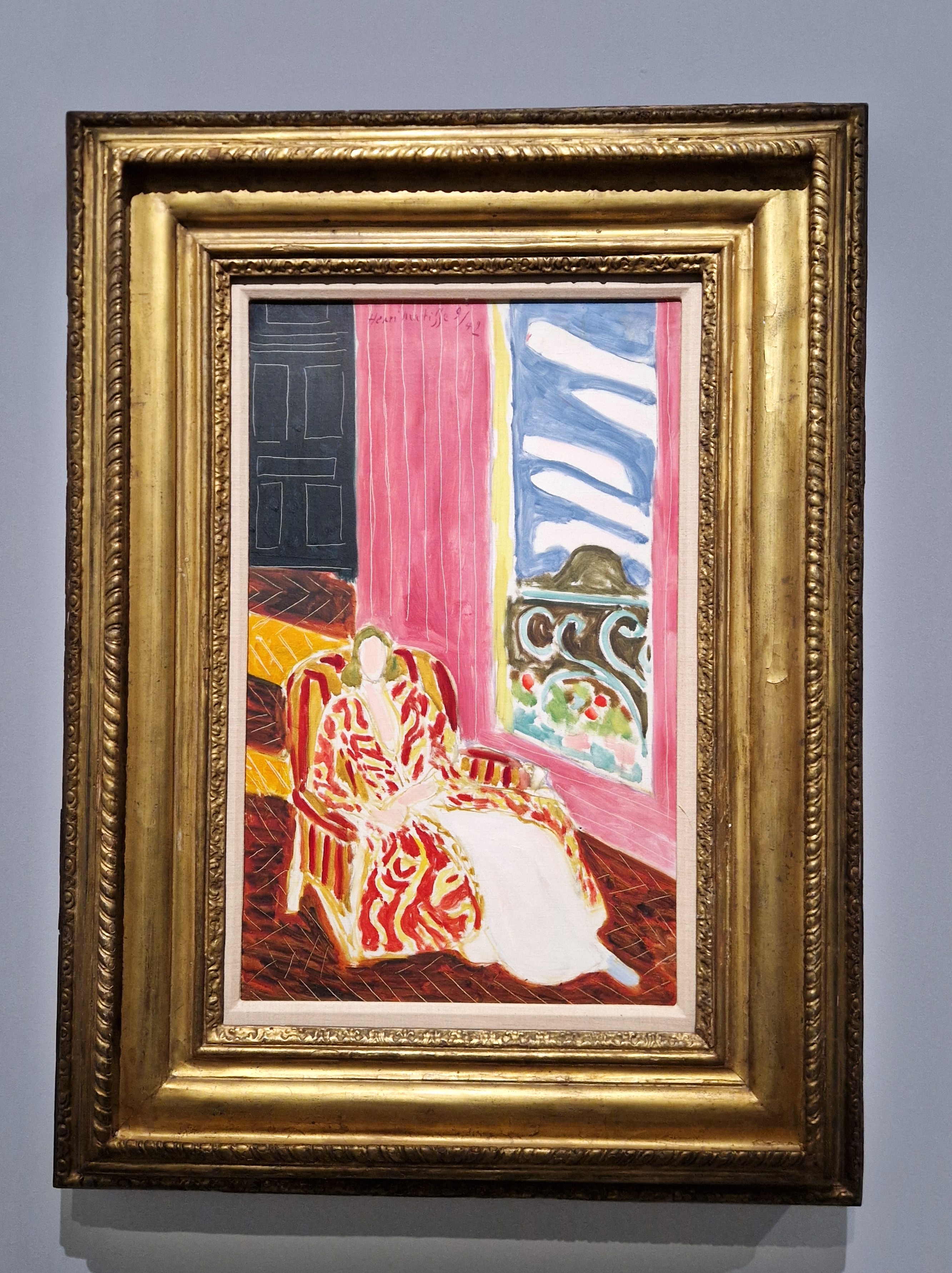 Young girl in white dress, Black door, 1942